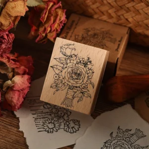 Daily Garden Series Vintage Wood Plant Flower Stamp Set - Image 5 - Sumflying Craft