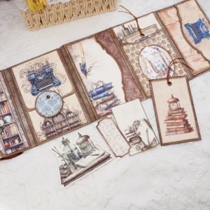Dark Academia Writer Mini Folio Booklet Handmade Junk Journal Craft Kit - Image 10 - Sumflying Craft