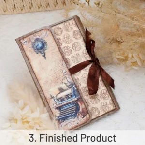 Dark Academia Writer Mini Folio Booklet Handmade Junk Journal Craft Kit - Image 14 - Sumflying Craft