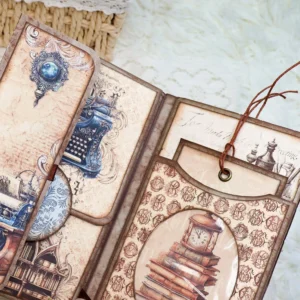 Dark Academia Writer Mini Folio Booklet Handmade Junk Journal Craft Kit - Image 2 - Sumflying Craft