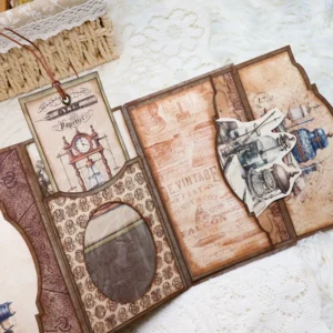 Dark Academia Writer Mini Folio Booklet Handmade Junk Journal Craft Kit - Image 5 - Sumflying Craft