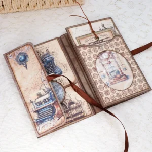 Dark Academia Writer Mini Folio Booklet Handmade Junk Journal Craft Kit - Image 8 - Sumflying Craft