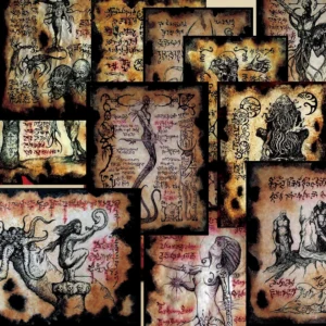 Dark Cthulhu Vintage Junk Journal Scrapbook Paper - Image 5 - Sumflying Craft