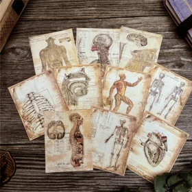 Dark Human Anatomy Junk Journal Paper