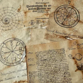 Dark Magic Coffee Dyed Junk Journal Background Paper