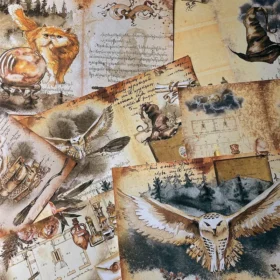 Dark Magic Movie Card Junk Journal Paper