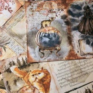 Dark Magic Movie Card Junk Journal Paper - Image 2 - Sumflying Craft