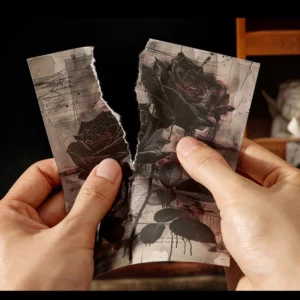 Dark Night Rose Series Dark Retro Style Decorative Background Paper - Image 12 - Sumflying Craft