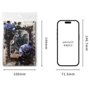 Dark Night Rose Series Dark Retro Style Decorative Background Paper - Image 15 - Sumflying Craft