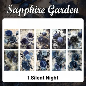 Dark Night Rose Series Dark Retro Style Decorative Background Paper - Image 22 - Sumflying Craft