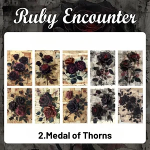 Dark Night Rose Series Dark Retro Style Decorative Background Paper - Image 23 - Sumflying Craft