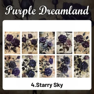 Dark Night Rose Series Dark Retro Style Decorative Background Paper - Image 25 - Sumflying Craft