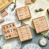 Date & Number Wooden Rubber Stamp Set - Image 1 - Sumflying Craft