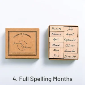 Date & Number Wooden Rubber Stamp Set - Image 10 - Sumflying Craft