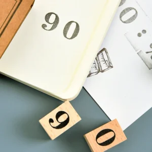 Date & Number Wooden Rubber Stamp Set - Image 4 - Sumflying Craft