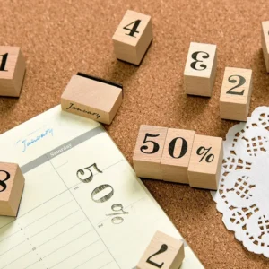 Date & Number Wooden Rubber Stamp Set - Image 5 - Sumflying Craft