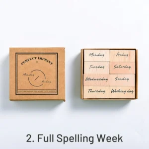 Date & Number Wooden Rubber Stamp Set - Image 8 - Sumflying Craft