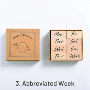 Date & Number Wooden Rubber Stamp Set - Image 9 - Sumflying Craft