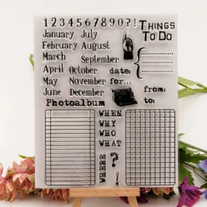 Date Planning Transparent Clear Silicone Stamps - Image 1 - Sumflying Craft