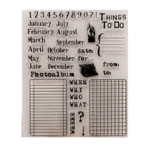 Date Planning Transparent Clear Silicone Stamps - Image 4 - Sumflying Craft