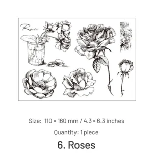 Dessert Rose Tulip Transparent Clear Silicone Stamps - Image 10 - Sumflying Craft