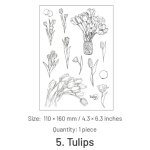 Dessert Rose Tulip Transparent Clear Silicone Stamps - Image 9 - Sumflying Craft