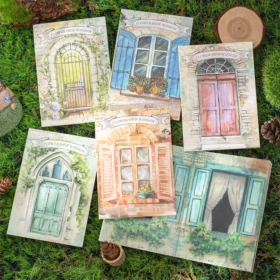 Door and Window Mixed Media Scrapbook Paper