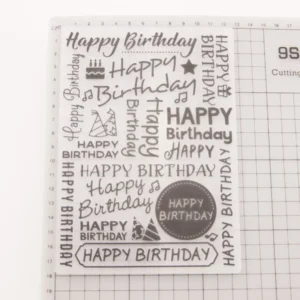 Happy Birthday Collage Embossing Folders Damask Ornament Embossing Folders 2
