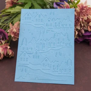 Christmas Village Embossing Folders Filigree Decorative Embossing Folders 3