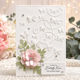 Elegant Butterfly Vine Embossing Folders
