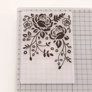 Rose Floral Vine Embossing Folders 1