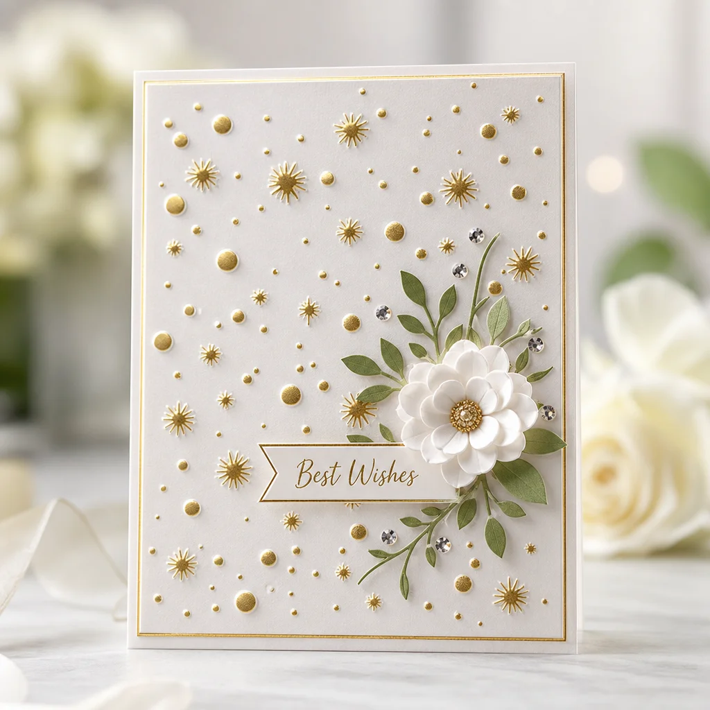 Starburst Confetti Embossing Folders EM167 Stars And Dots Card 2