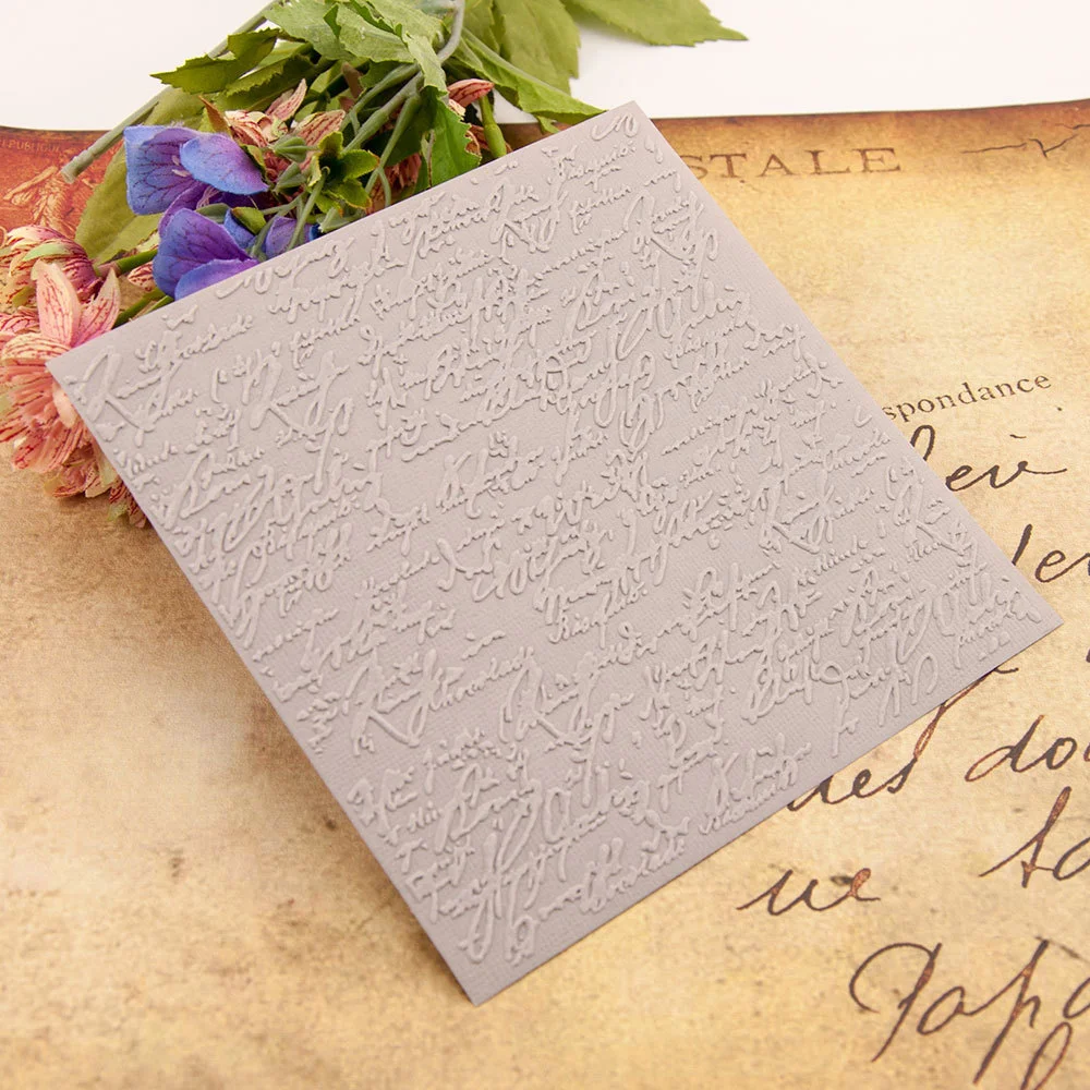 Handwritten Text Embossing Folders 3 Handwritten Text Embossing Folders 3