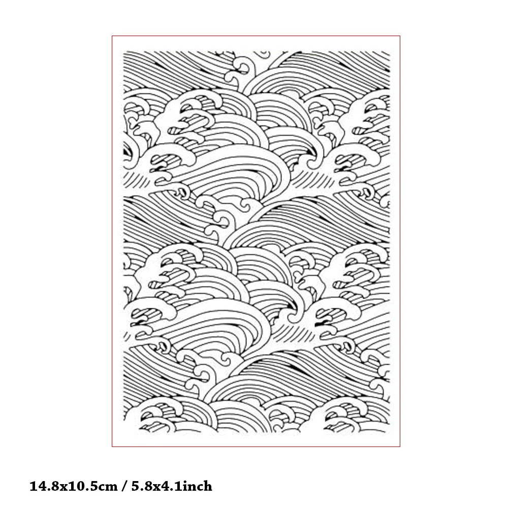 Japanese Wave Pattern Embossing Folders 5 Japanese Wave Pattern Embossing Folders 5