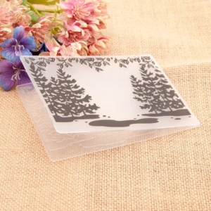 Winter Pine Forest Embossing Folders 1