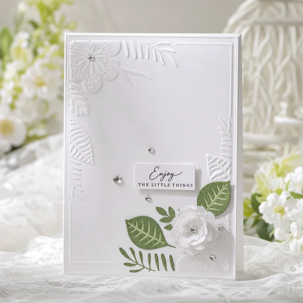 Floral Corner Embossing Folders EM280 Corner Flowers Card Gilded 4