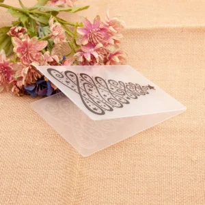 Swirl Christmas Tree Embossing Folders Large Floral Bloom Embossing Folders 3