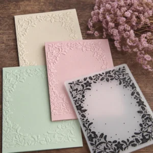 Floral Leaf Border Frame Embossing Folders EM284 Floral Leaf Border Frame Embossing Folders 1