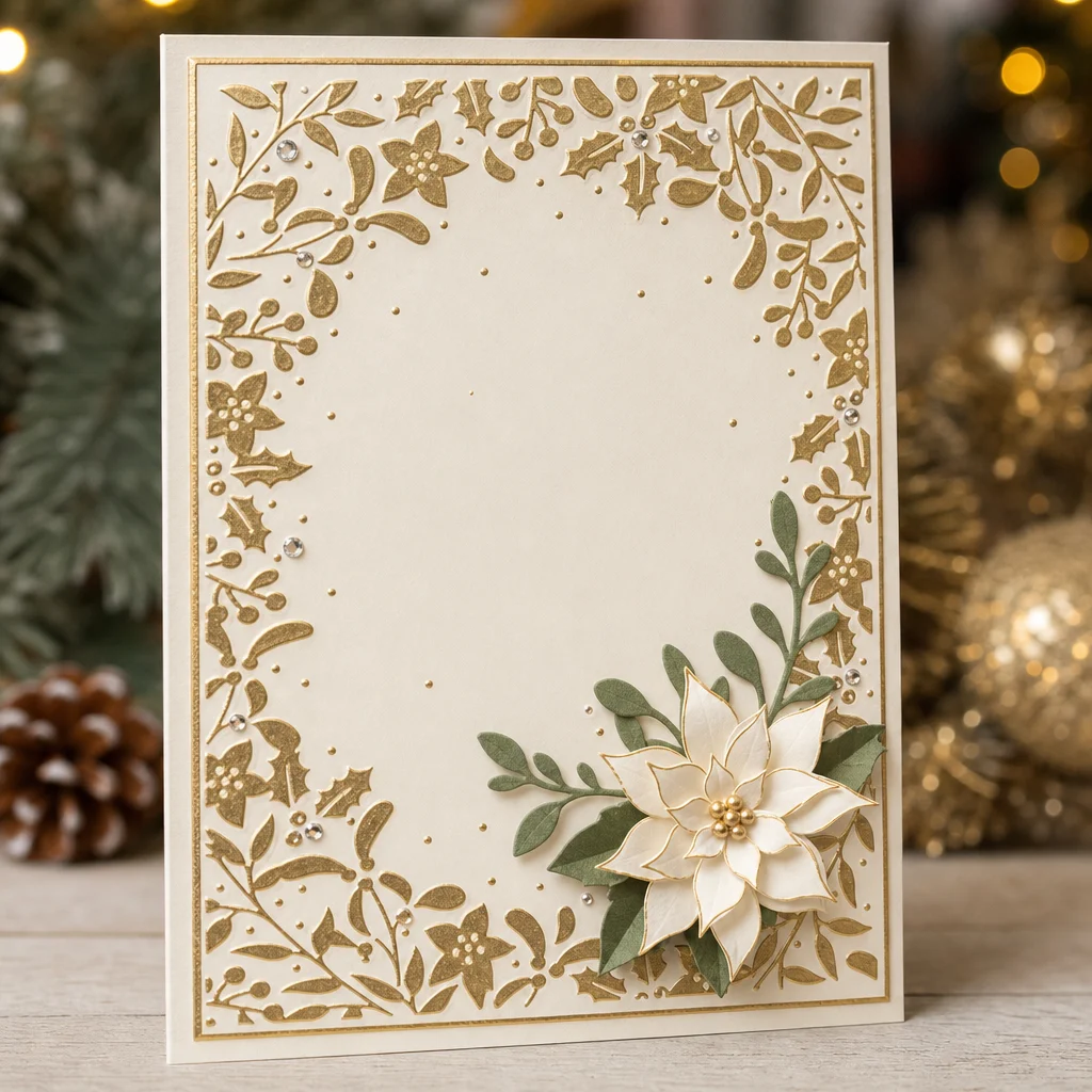 Floral Leaf Border Frame Embossing Folders EM284 Floral Leaf Border Frame Embossing Folders 3