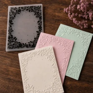 Floral Leaf Border Frame Embossing Folders EM284 Floral Leaf Border Frame Embossing Folders 4