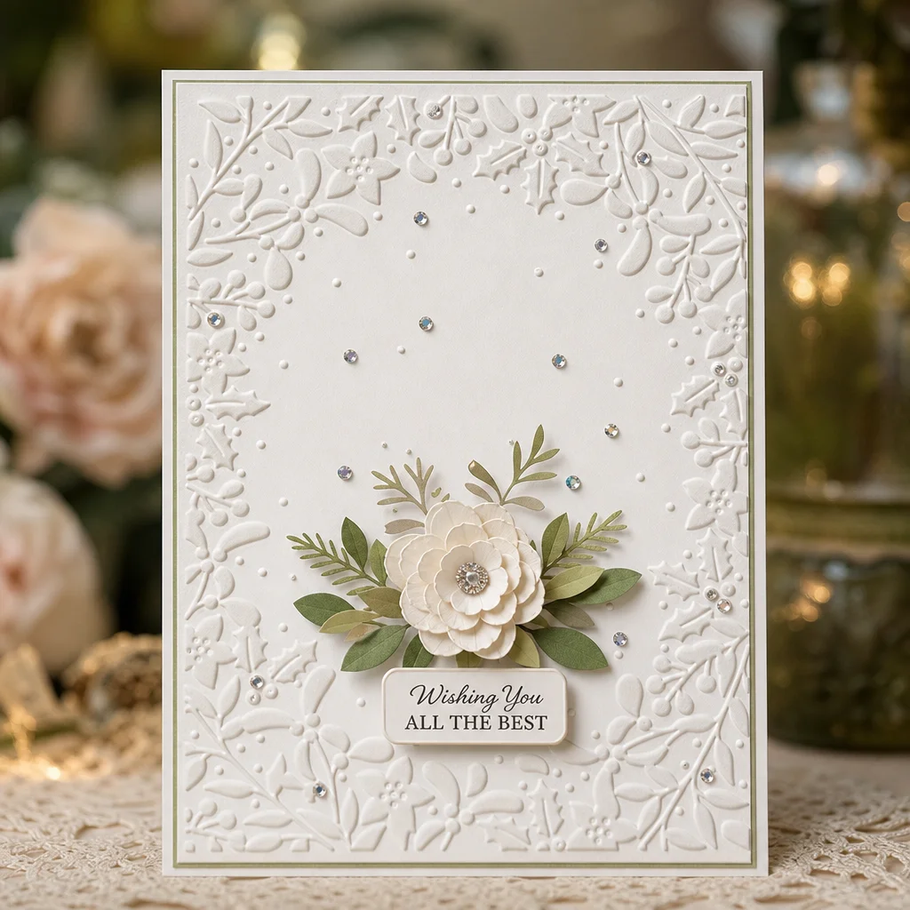 Floral Leaf Border Frame Embossing Folders Holly Frame Card 01 1