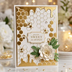EM345 Bee Honeycomb Card Nonxmas 2