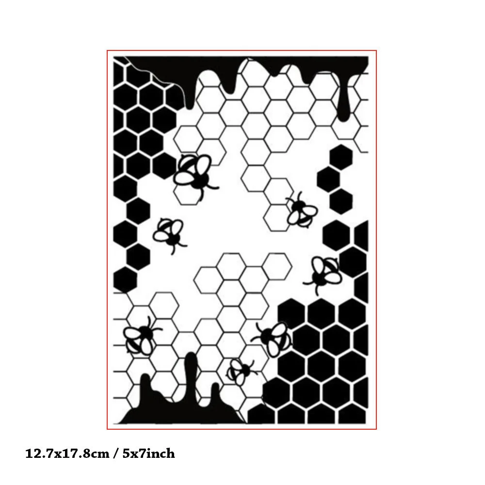 Bee Honeycomb Embossing Folders 1 Bee Honeycomb Embossing Folders 1
