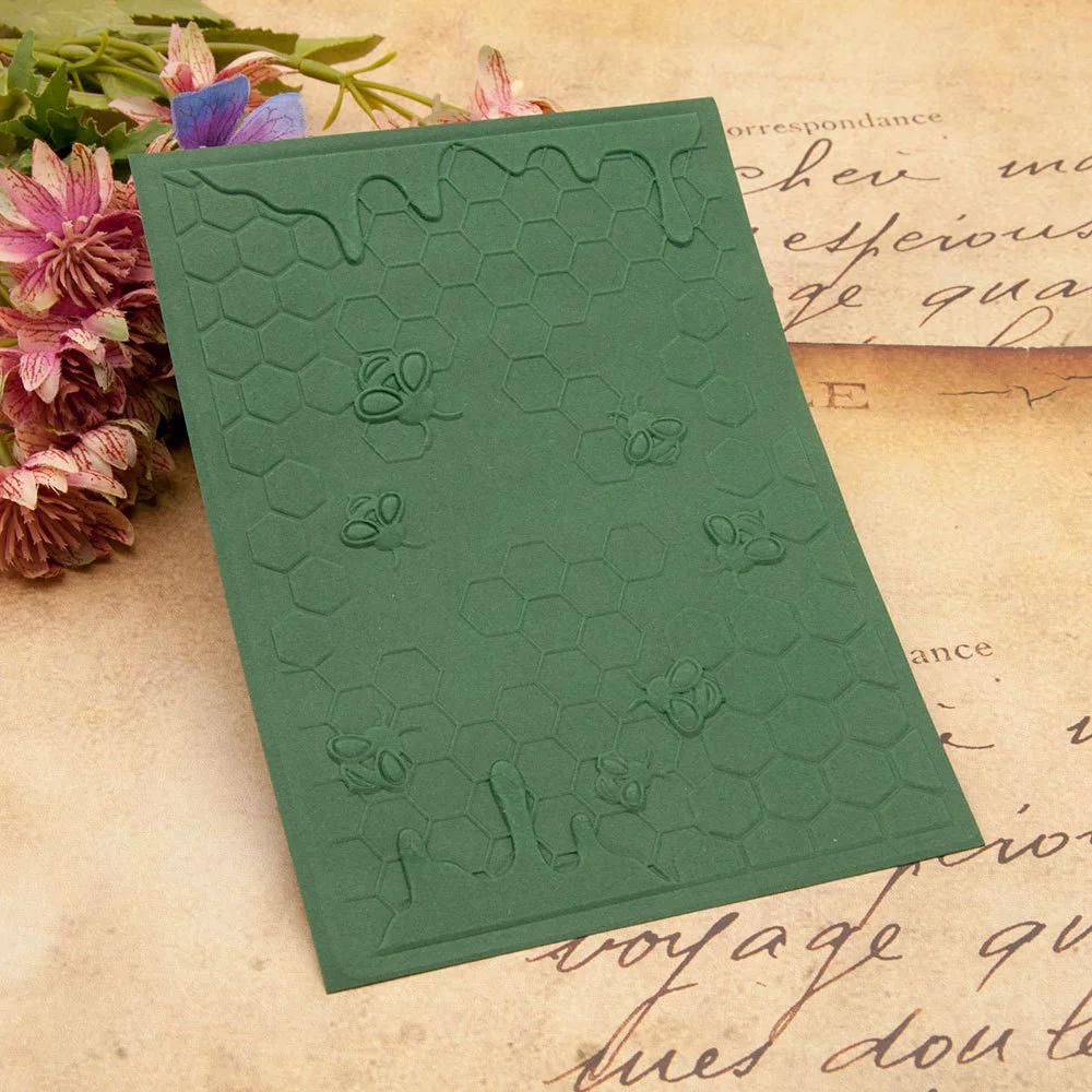 Bee Honeycomb Embossing Folders 2 Bee Honeycomb Embossing Folders 2