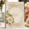 EM355 Flower Border Card Nonxmas Gilded 1