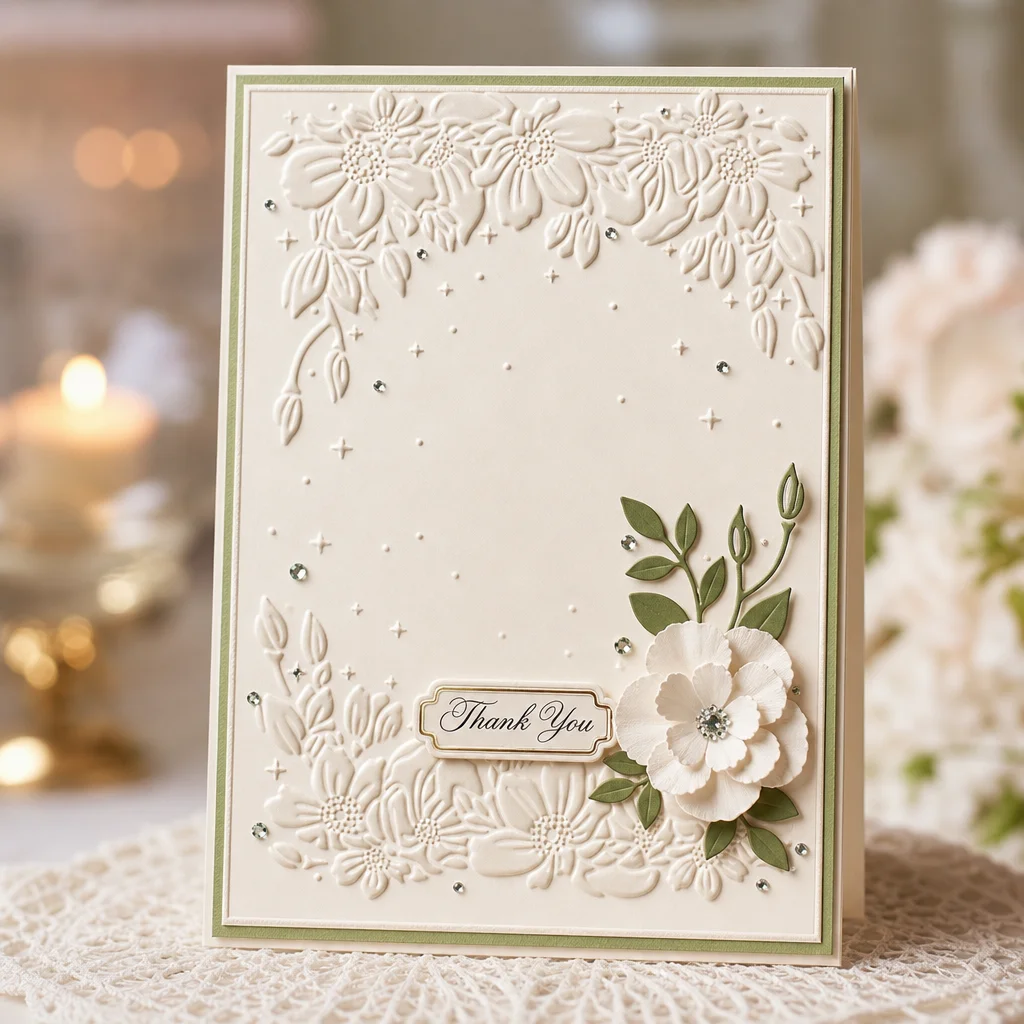 Floral Star Frame Embossing Folders EM355 Flower Border Card Nonxmas Gilded 4