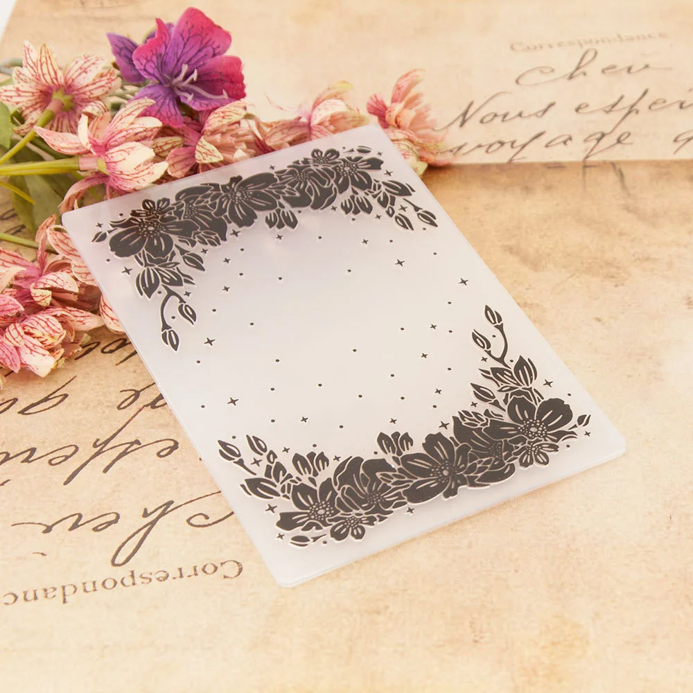 Floral Star Frame Embossing Folders 3 Floral Star Frame Embossing Folders 3