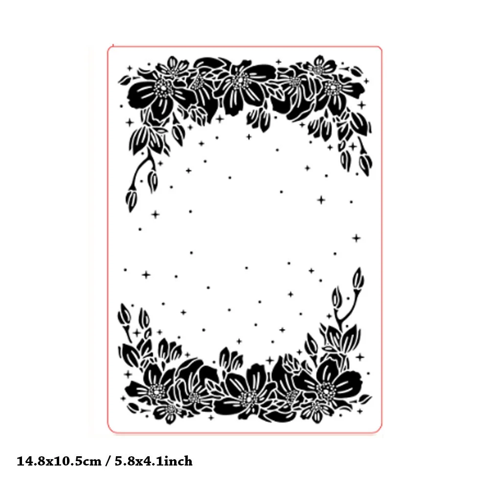 Floral Star Frame Embossing Folders 4 Floral Star Frame Embossing Folders 4