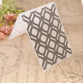 Geometric Wave Lattice Embossing Folders