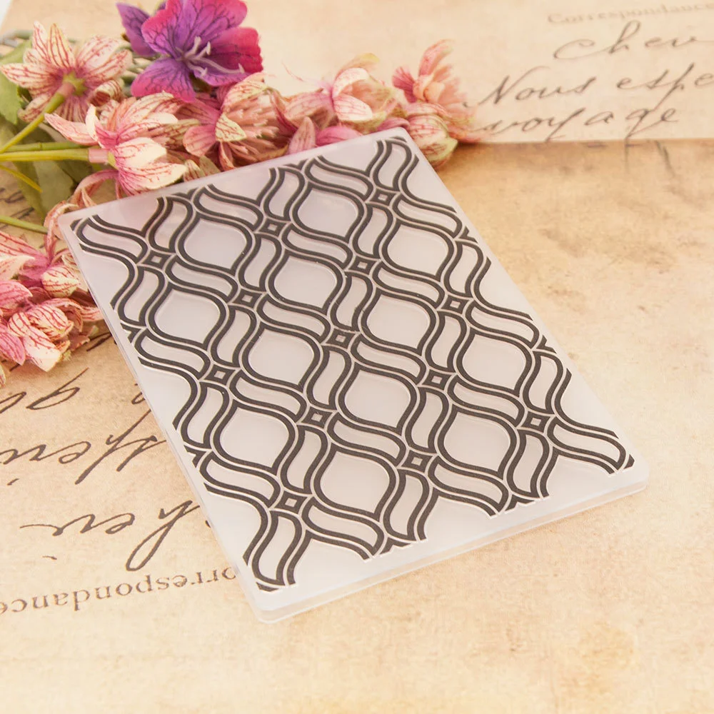 Geometric Wave Lattice Embossing Folders 3 Geometric Wave Lattice Embossing Folders 3